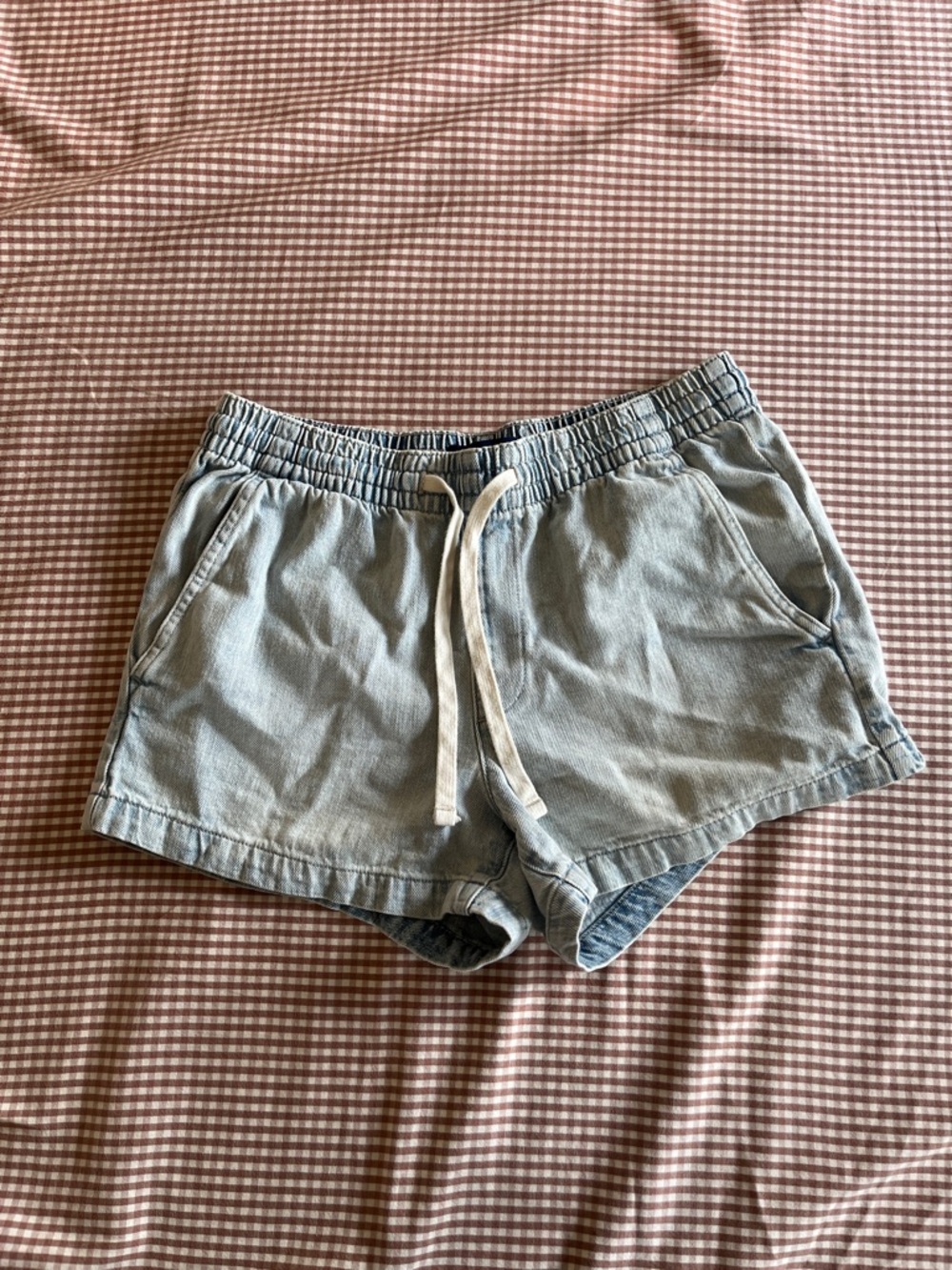Light Blue Women's Drawstring Casual Shorts GAP